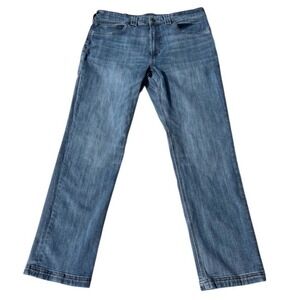 Duluth Ballroom Double Flex Jeans 36 Standard Fit Blue Stretch Men's Denim